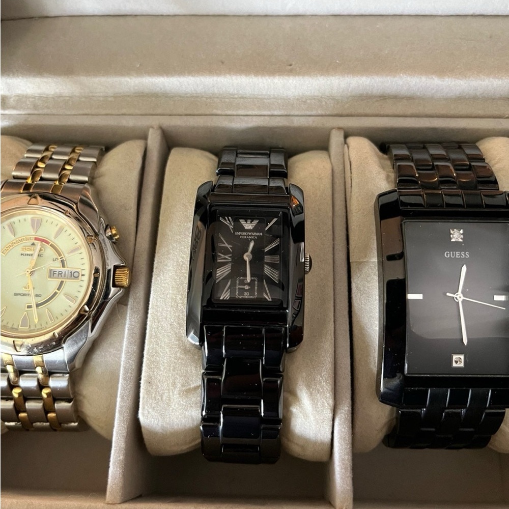 Women’s Emporio Armani Black metal Watch